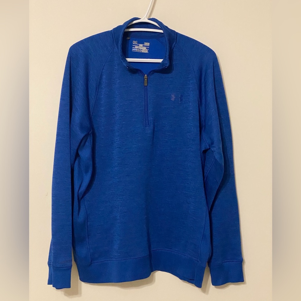 Blue under armour 1/4 zip sweater